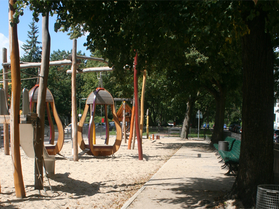 Ein sehr gepflegter Spielplatz